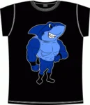 shark bodybuilder black